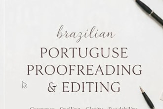 proofread and edit your portuguese text professionally