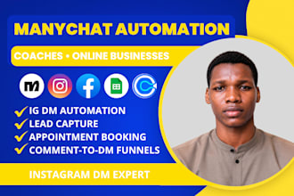 setup manychat chatbot and instagram dm automation for coaches