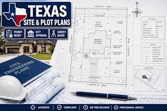 prepare texas site plans and plot plans for permits