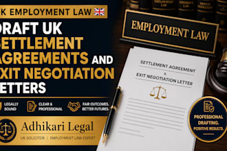 draft UK settlement agreements and exit negotiation letters