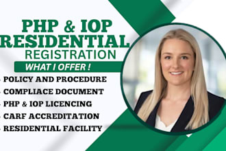 register and setup mental health clinic, PHP, iop with licensing compliance