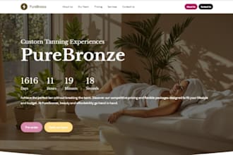 design wix tanning salon website spray tan booking sunbed salon website