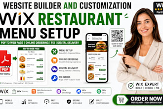 wix restaurant menu setup pdf to web page online ordering fix digital delivery