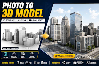create game ready 3d city models