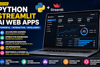 develop a custom python streamlit web app with ai integration