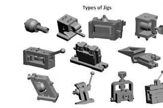 design industrial jigs, fixtures and manufacturing tools in solidworks,cad model