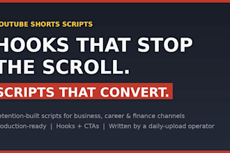 write youtube shorts scripts for faceless channels