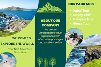 design a modern professional tri fold brochure