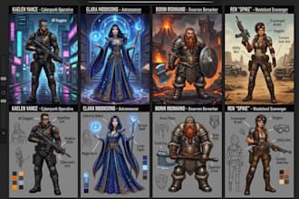 create ai character design and concept art with midjourney