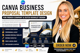 canva business proposal template design for french company dutch booklet design