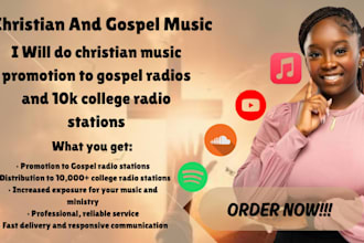 do weekly christian music promotion to top 10k christian radio station playlist