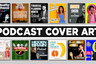 design professional podcast cover art, and itunes podcast logo
