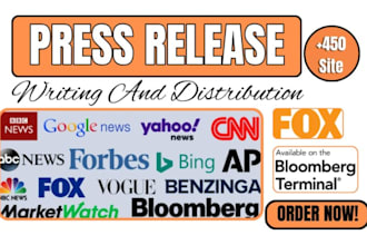 write distribute professional press release for music crypto book and business