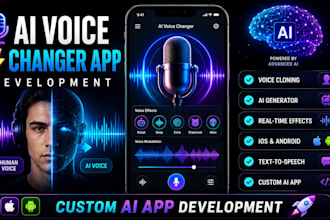 develop advance realtime ai voice changer app, ai voice generator app, ai voice