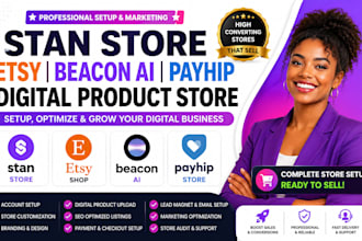 setup stan store etsy stan store marketing beacon ai payhip digital product