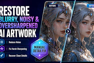 restore blurry noisy and over sharpened ai artwork