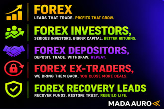 give new recovery leads, fresh forex recovery leads, forex leads