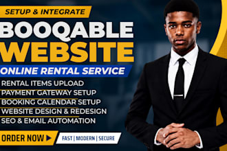 build booqable rental website, online booking for equipment and event rentals