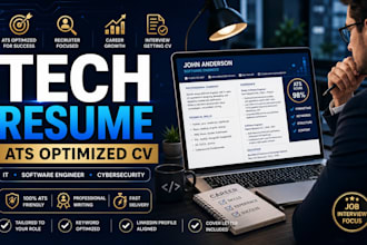 write an ats optimized tech resume for IT, software engineer cybersecurity job