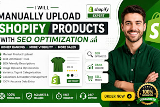 manually upload shopify products with SEO optimization