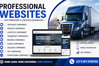 build logistics website for trucking dispatch and freight broker