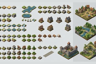 create isometric tilemap isometric game environment unity tiles steam game asset