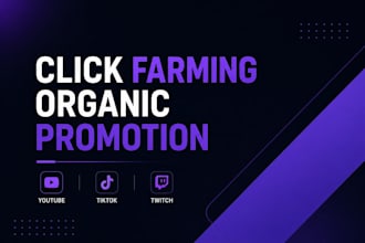 do click farming stream for spotify, twitch, tiktok, youtube to boost engagement