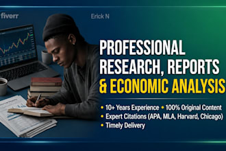 write comprehensive business research, history reports, and economics summaries
