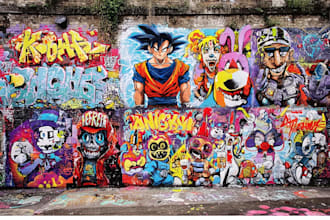 make graffiti or street art for your project