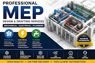 create mep drawings, revit mep models, and bim coordination for city permits