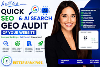 do a quick SEO and ai search GEO audit of your website