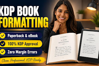 do kdp book formatting and interior layout design for kdp