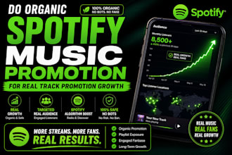 do organic spotify music promotion for real track promotion growth