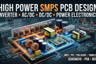 design high power smps, inverter, ac dc converter, dc dc converter and power pcb