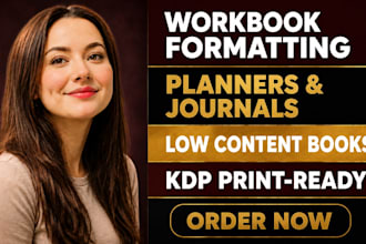 format your workbook, planner, or guided journal for KDP and PDF sale
