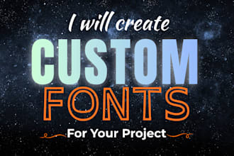 design custom fonts typology lettering logo and font design