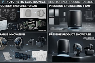 create 3d cad models for smartwatches, earbuds, speakers and power banks