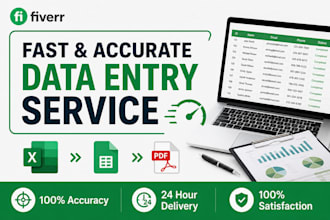 do fast accurate data entry, excel spreadsheet and record keeping work