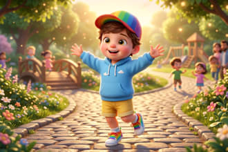 create 3d pixar ai animation video, storytelling 3d ai cartoon animation video