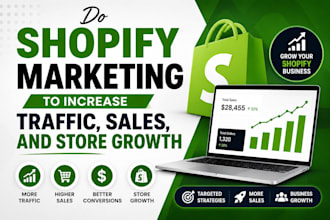do shopify marketing to increase traffic, sales, and store growth