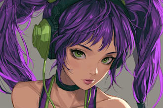 draw your characters and fanart in semi realistic art