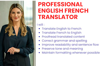 manually translate english to french or french to english