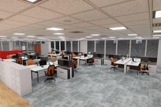 visualize corporate office interior,functional workspace design,conference areas
