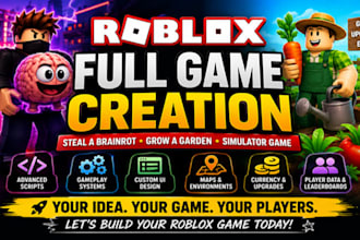 create a full roblox game like steal a brainrot or grow a garden