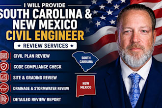 provide south carolina and new mexico civil engineer review services