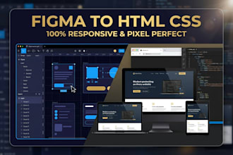 convert figma to html css responsive website