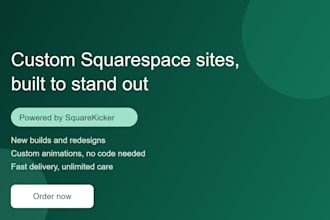 create a unique squarespace site using squarekicker