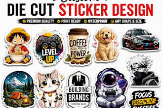 design custom die cut stickers for your brand