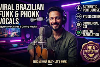 write and record viral brazilian funk vocal hooks and explicit chants