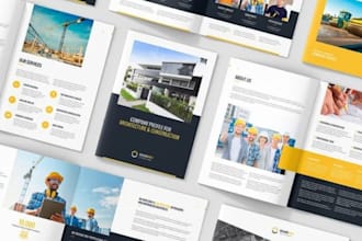design construction bid proposal brochure capability profile and project booklet
